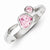 Sterling Silver Pink CZ Heart Ring