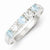 Sterling Silver Light Blue & White CZ Ring