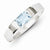 Sterling Silver Light Blue CZ Ring