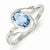 Sterling Silver Light Blue Oval CZ Ring