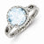 Sterling Silver Blue Topaz Twisted Circle Ring