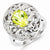 Sterling Silver Lemon Quartz and Diamond Ring