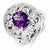Sterling Silver Amethyst and Diamond Ring