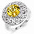 Sterling Silver Whiskey Quartz and Diamond Ring