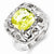 Sterling Silver Lemon Quartz and Diamond Ring