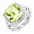 Sterling Silver Lemon Quartz and Diamond Ring