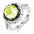 Sterling Silver Lemon Quartz and Black Diamond Ring