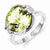 Sterling Silver Lemon Quartz and Diamond Ring
