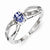 Sterling Silver w/Rhodium Plated Diamond and Tanzanite Ring