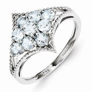 Sterling Silver Aquamarine Ring