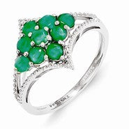 Sterling Silver Emerald Ring