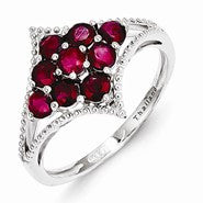 Sterling Silver African Ruby Ring