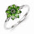 Sterling Silver Diamond & Tsavorite Ring