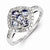 Sterling Silver Diamond & Tanzanite Ring