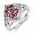 Sterling Silver Diamond & Pink Tourmaline Ring