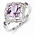 Sterling Silver Diamond & Pink Amethyst Ring