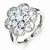 Sterling Silver Aquamarine Flower Ring