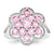 Sterling Silver Pink Tourmaline Flower Ring