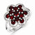 Sterling Silver African Ruby Flower Ring