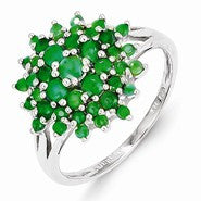 Sterling Silver Emerald Ring