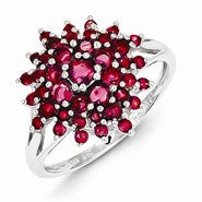 Sterling Silver African Ruby Ring