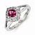 Sterling Silver Pink Tourmaline Square Ring