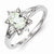 Sterling Silver Diamond & Green Amethyst Ring
