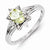 Sterling Silver Diamond & Lemon Quartz Ring