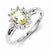 Sterling Silver Diamond & Lemon Quartz Ring
