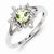 Sterling Silver Diamond & Lemon Quartz Ring