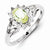 Sterling Silver Diamond & Lemon Quartz Ring