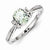 Sterling Silver Diamond & Green Amethyst Ring