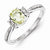 Sterling Silver Diamond & Lemon Quartz Ring