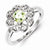 Sterling Silver Diamond & Lemon Quartz Ring