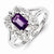 Sterling Silver Diamond & Amethyst Ring