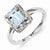 Sterling Silver Diamond & Light Blue Topaz Ring