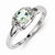 Sterling Silver Diamond & Green Amethyst Ring