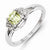 Sterling Silver Diamond & Lemon Quartz Ring