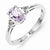 Sterling Silver Diamond & Pink Amethyst Ring