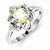 Sterling Silver Diamond & Lemon Quartz Ring