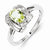 Sterling Silver Diamond & Lemon Quartz Ring