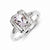 Sterling Silver Diamond & Pink Quartz Ring