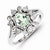 Sterling Silver Diamond & Green Amethyst Ring