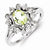Sterling Silver Diamond & Lemon Quartz Ring