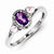 Sterling Silver Amethyst Pink Amethyst & Diamond Ring
