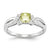 Sterling Silver Lemon Quartz Diamond Ring