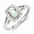 Sterling Silver Green Amethyst & Diamond Ring