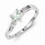 Sterling Silver Green Amethyst & Diamond Ring