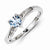 Sterling Silver Light Swiss Blue Topaz & Diamond Ring