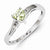 Sterling Silver Lemon Quartz Diamond Ring